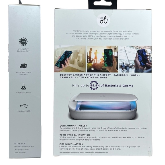 NWT Vie Oli UV-C Sanitizer Phone and Toothbrush Duo - Picture 3 of 7